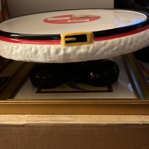 New Santa Pedestal Cake orDessert Plate